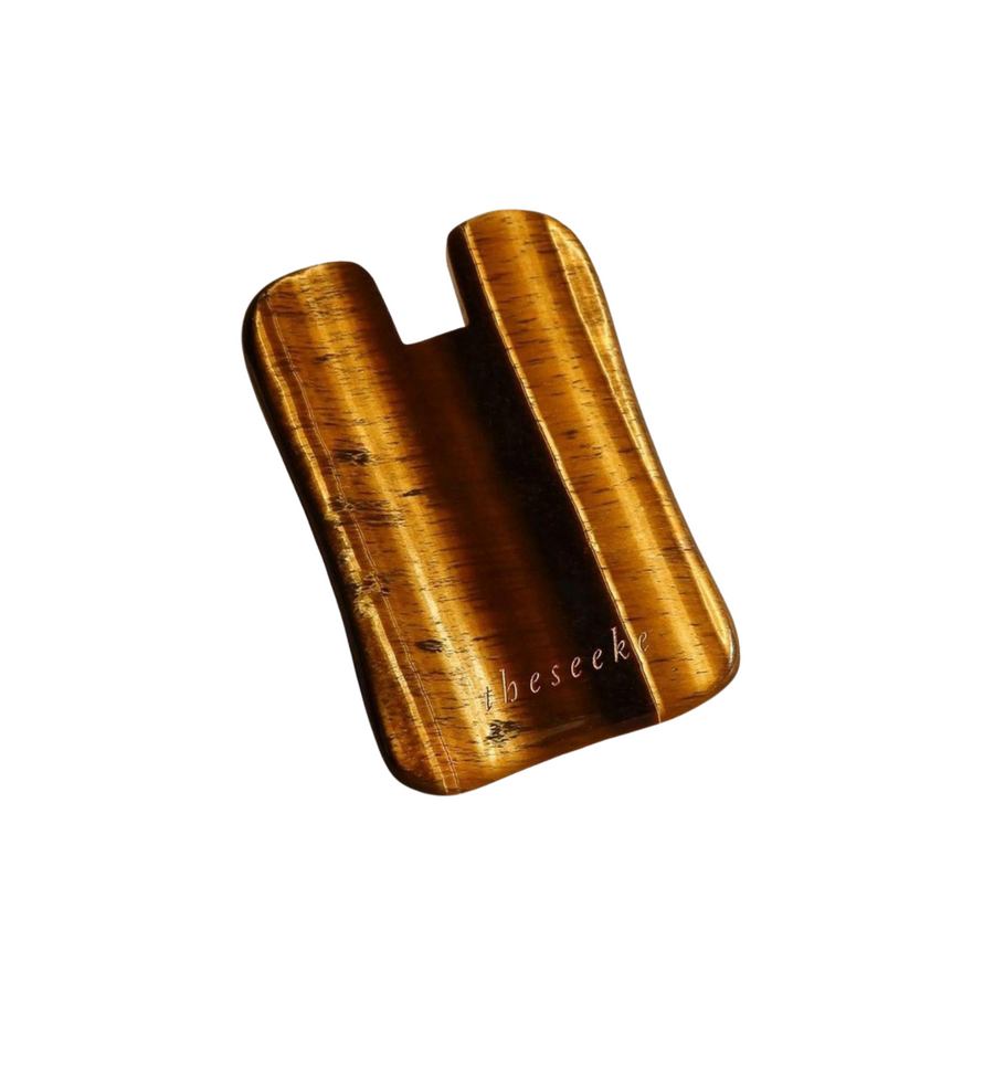 Tiger's eye Gem Gua Sha